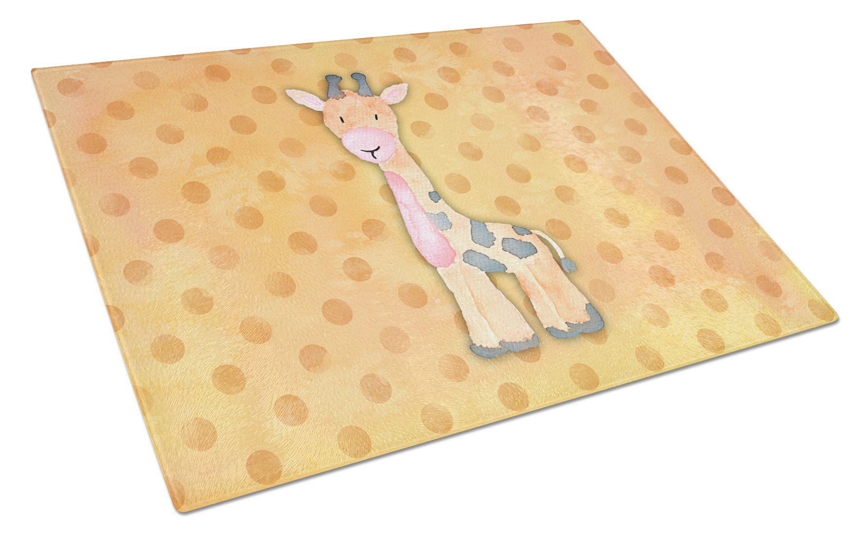 Polkadot Griaffe Watercolor Glass Cutting Board Large BB7373LCB by Caroline's Treasures