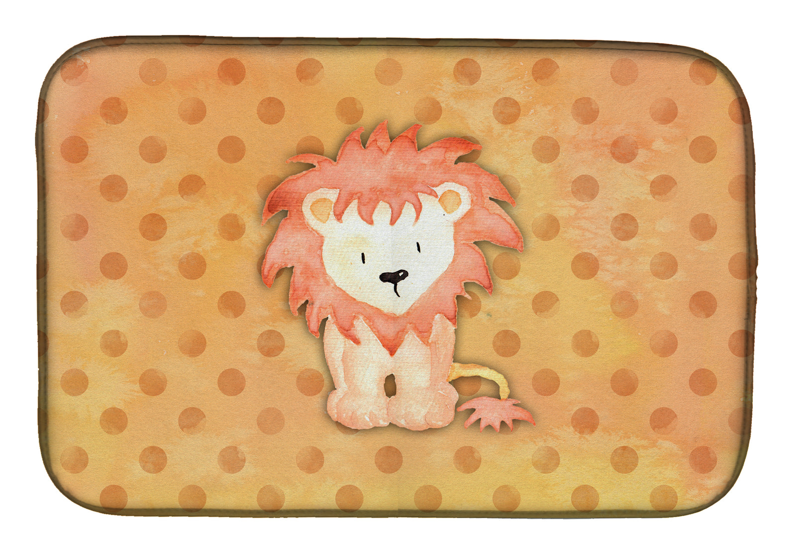 Polkadot Lion Watercolor Dish Drying Mat BB7374DDM  the-store.com.