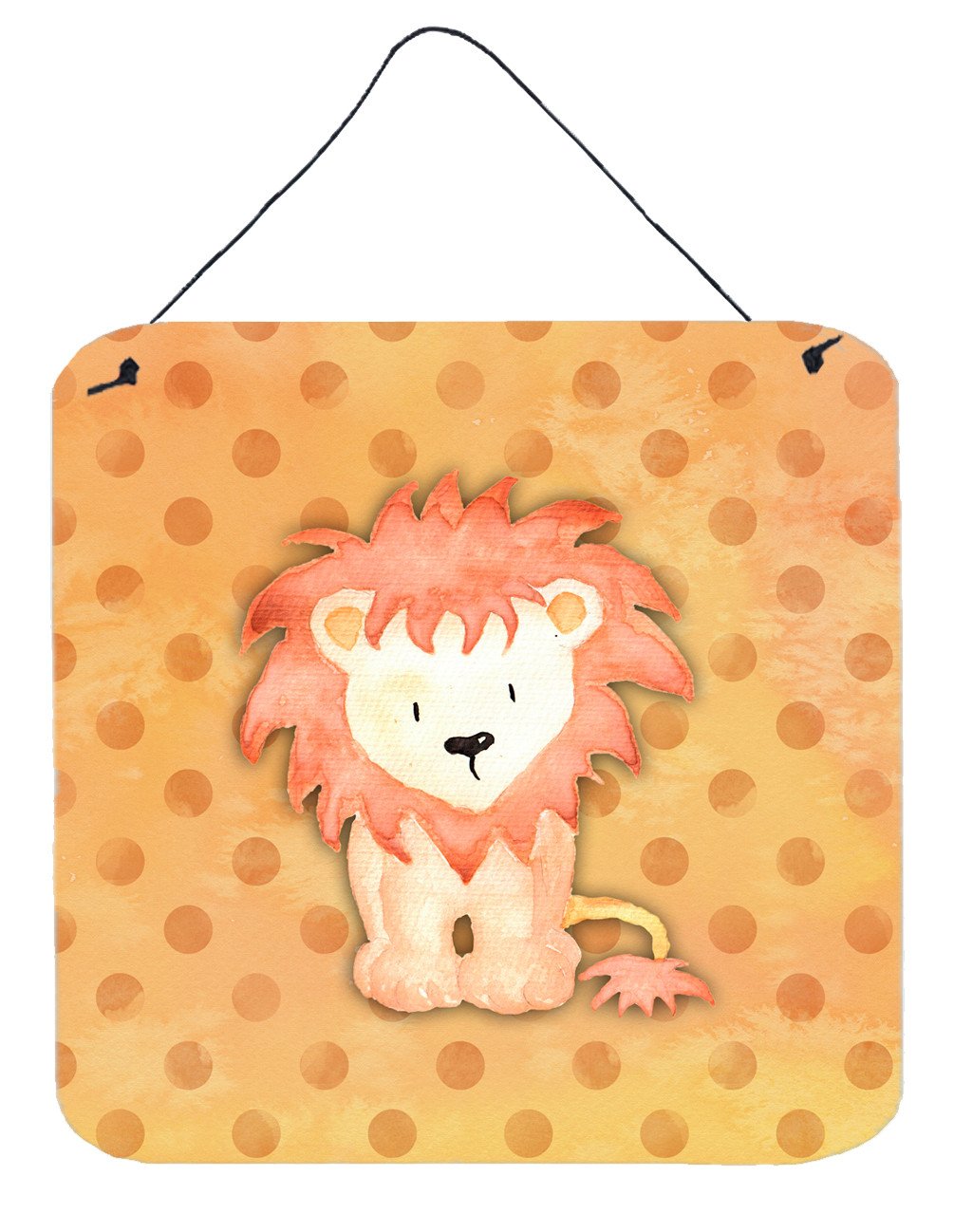 Polkadot Lion Watercolor Wall or Door Hanging Prints BB7374DS66 by Caroline's Treasures