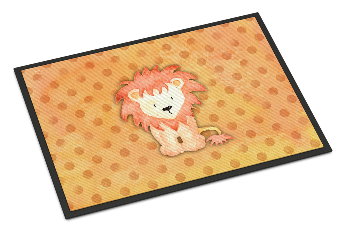 Polkadot Lion Watercolor Indoor or Outdoor Mat 18x27 BB7374MAT - the-store.com