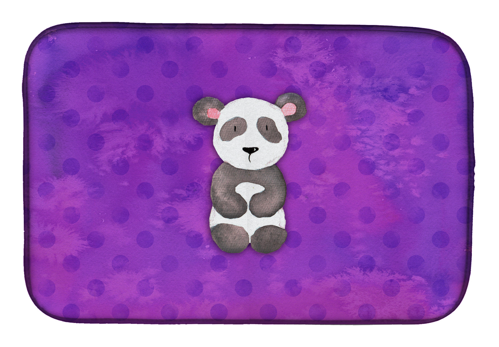 Polkadot Panda Bear Watercolor Dish Drying Mat BB7375DDM  the-store.com.