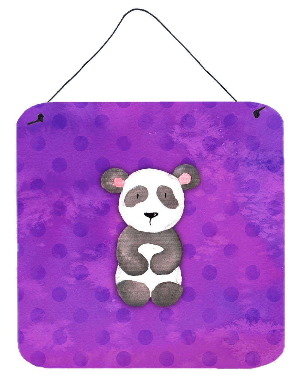 Polkadot Panda Bear Watercolor Wall or Door Hanging Prints BB7375DS66 by Caroline's Treasures