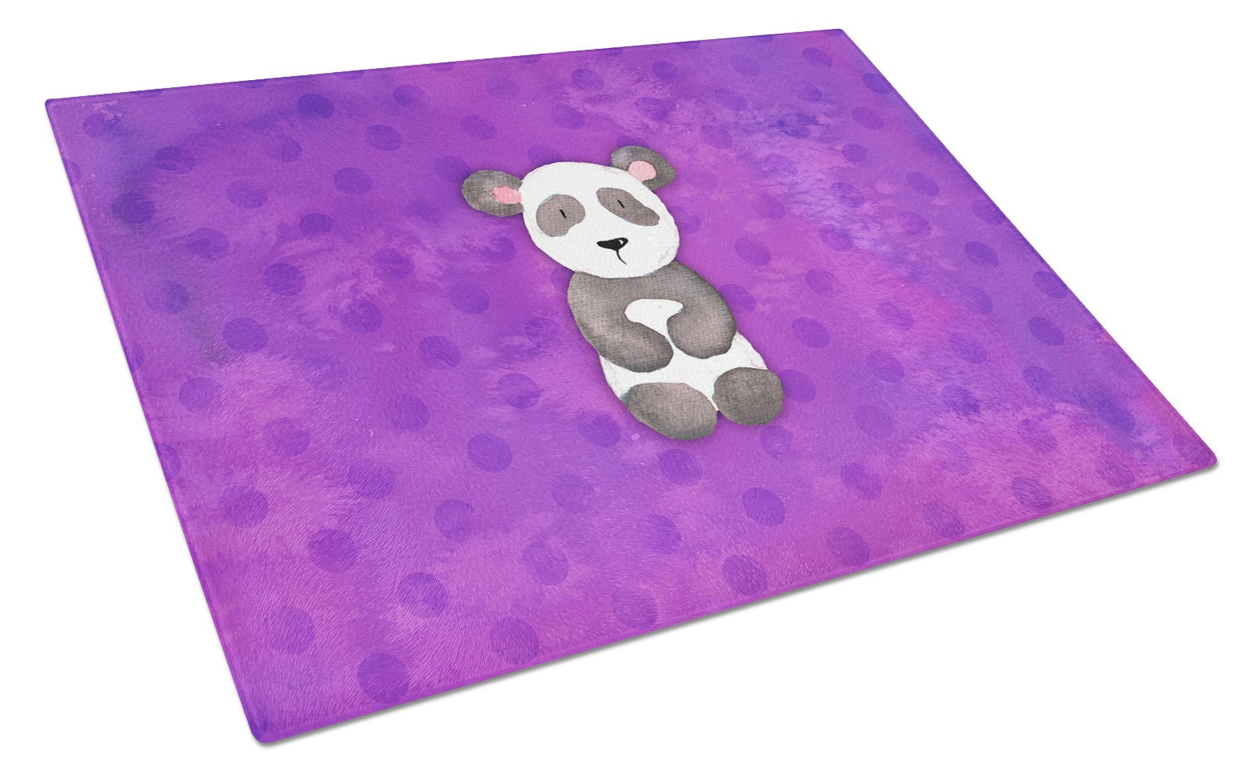 Polkadot Panda Bear Watercolor Glass Cutting Board Large BB7375LCB by Caroline's Treasures