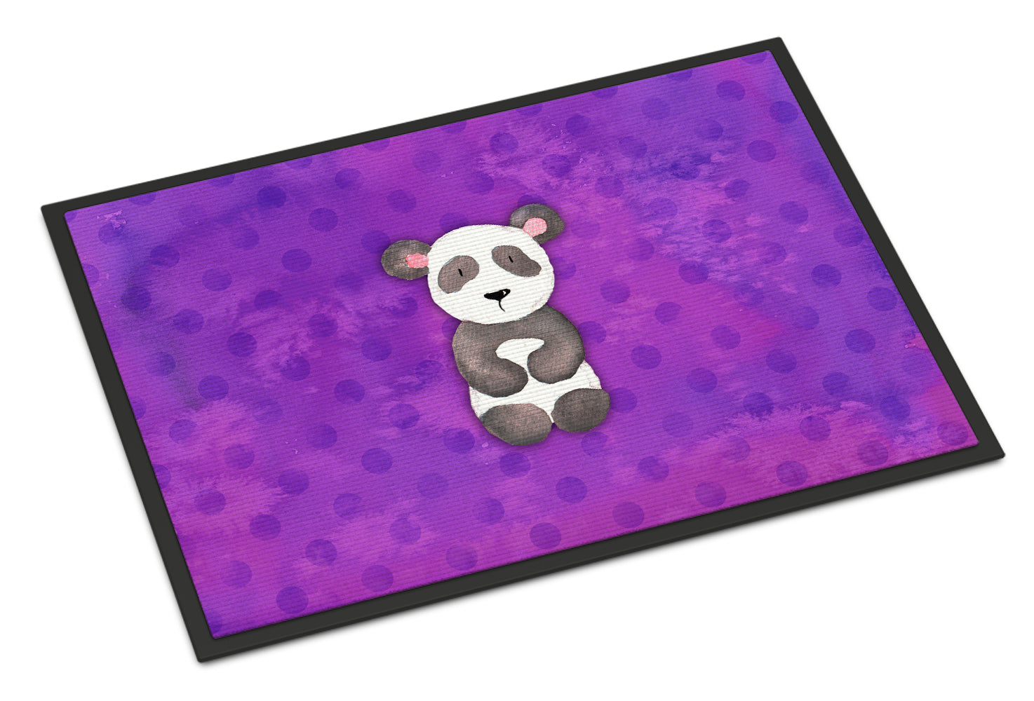 Polkadot Panda Bear Watercolor Indoor or Outdoor Mat 18x27 BB7375MAT - the-store.com