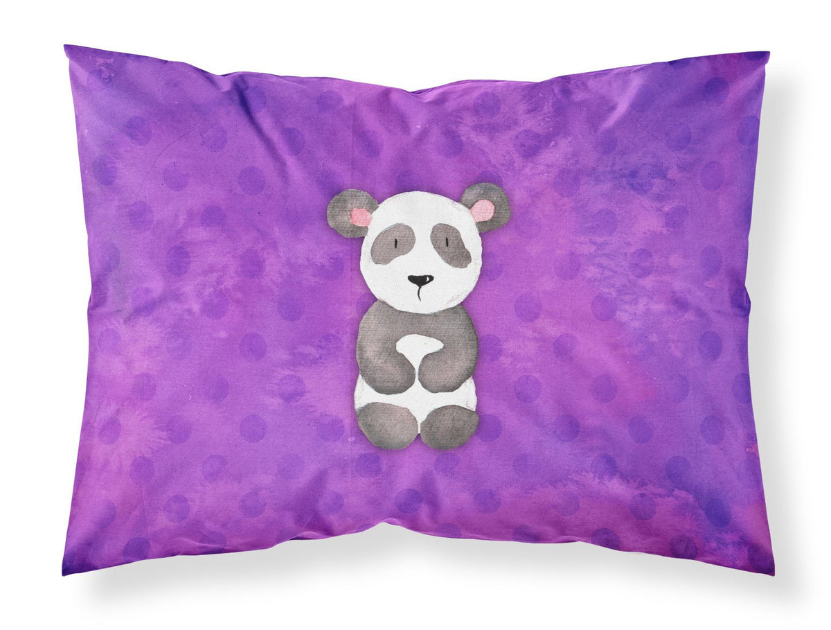 Polkadot Panda Bear Watercolor Fabric Standard Pillowcase BB7375PILLOWCASE by Caroline&#39;s Treasures