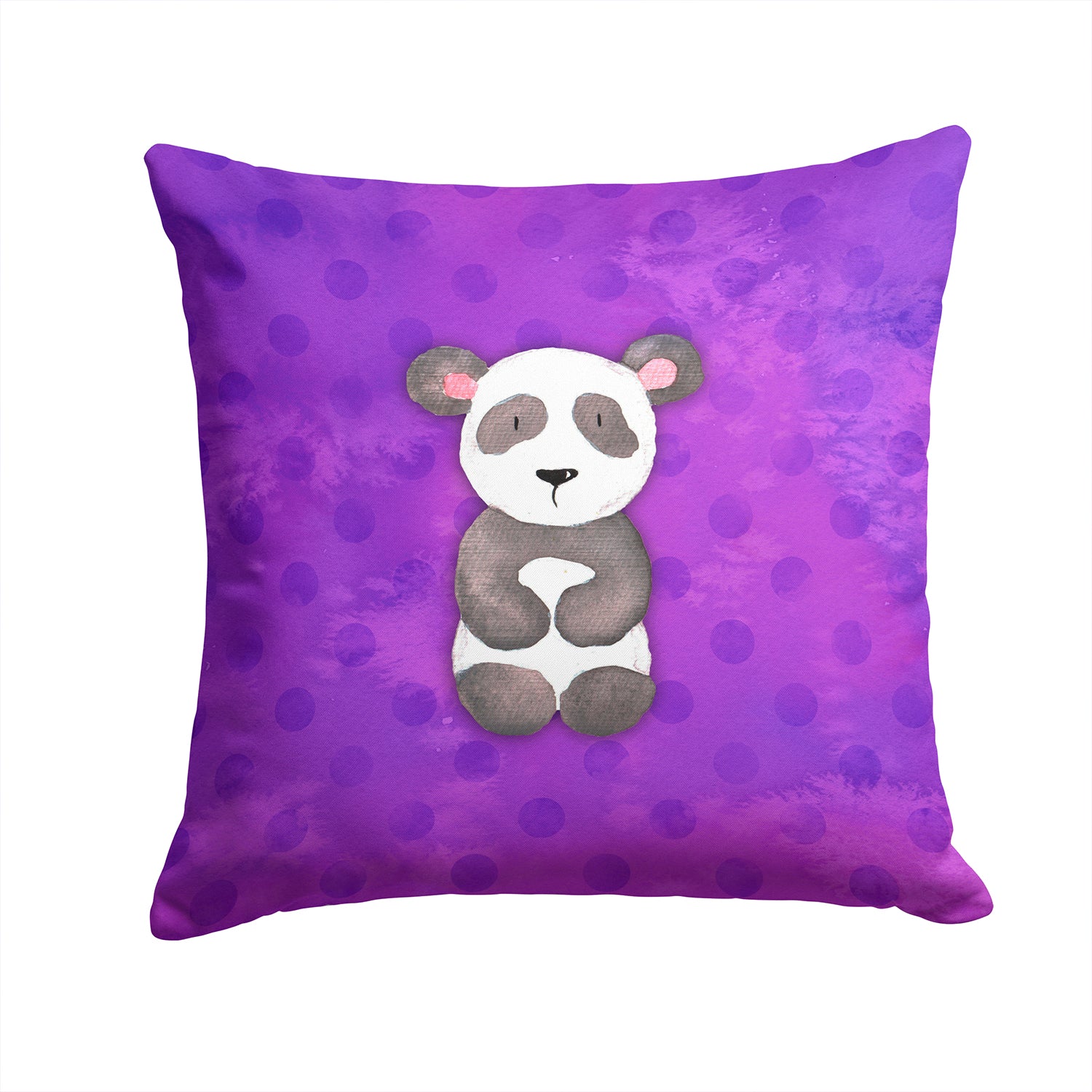 Polkadot Panda Bear Watercolor Fabric Decorative Pillow BB7375PW1414 - the-store.com