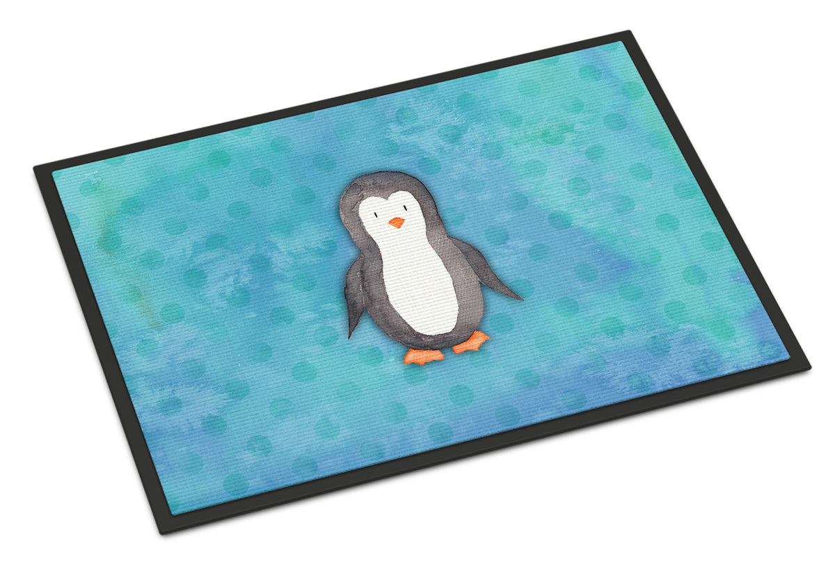 Polkadot Penguin Watercolor Indoor or Outdoor Mat 18x27 BB7376MAT - the-store.com