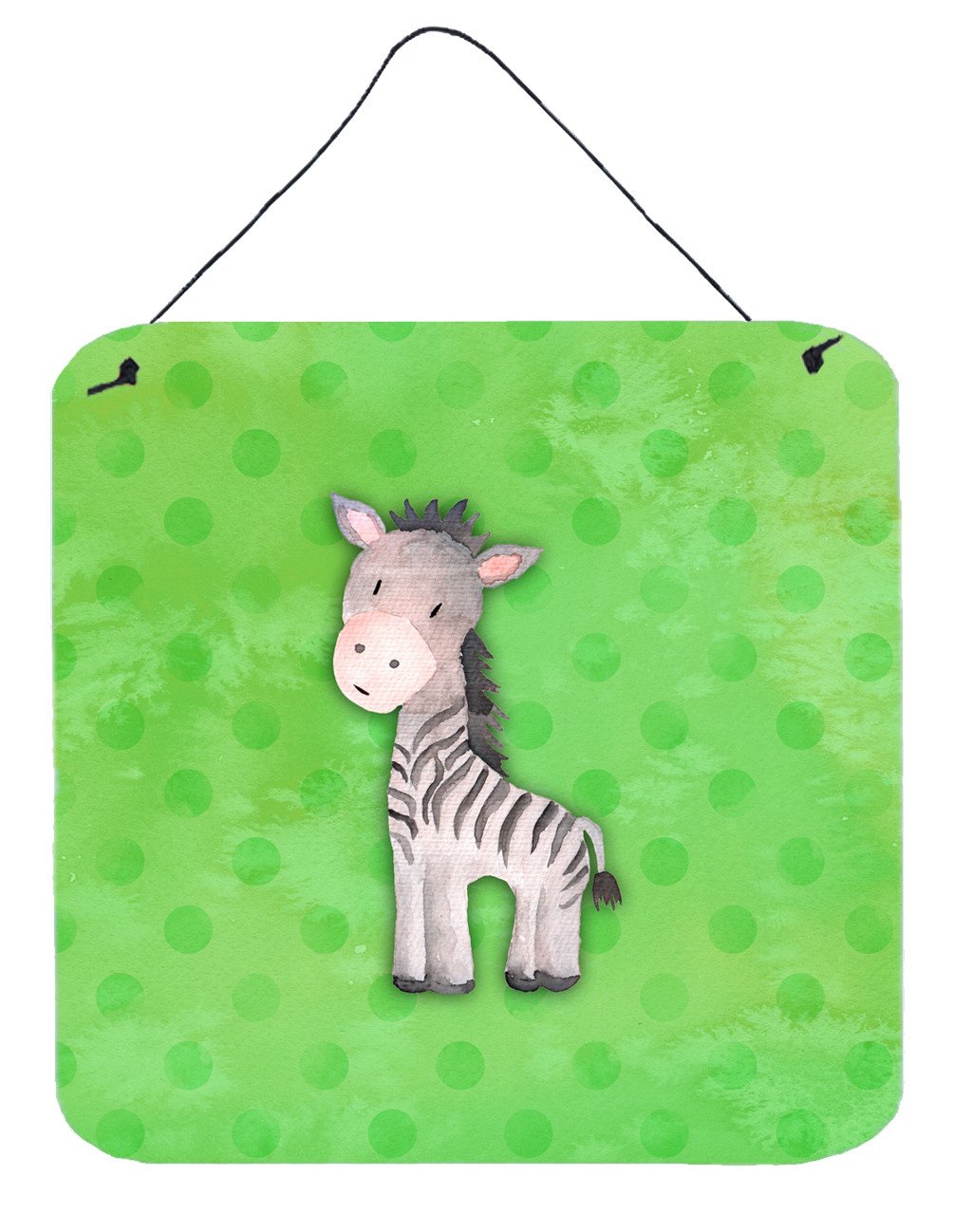 Polkadot Zebra Watercolor Wall or Door Hanging Prints BB7377DS66 by Caroline&#39;s Treasures