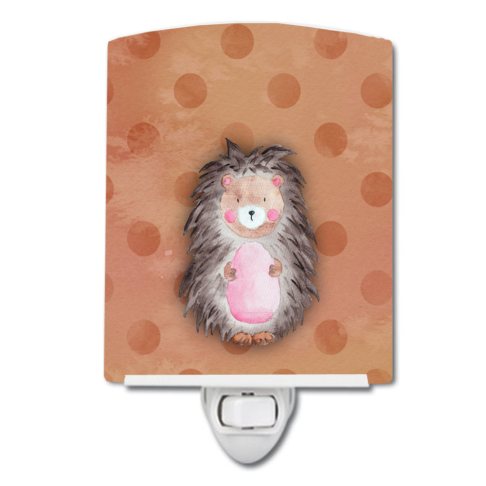 Polkadot Hedgehog Watercolor Ceramic Night Light BB7378CNL - the-store.com