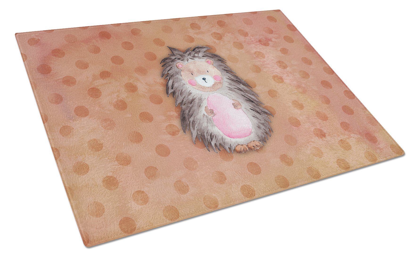 Polkadot Hedgehog Watercolor Glass Cutting Board Large BB7378LCB by Caroline's Treasures