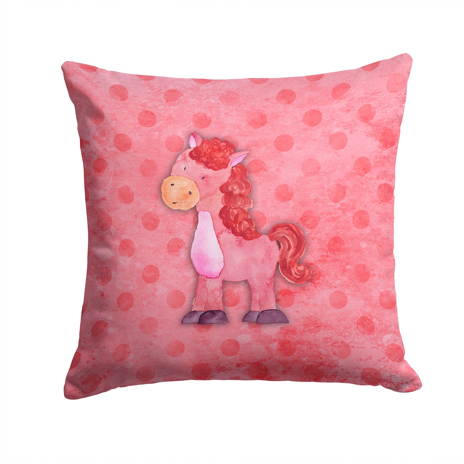 Polkadot Horse Watercolor Fabric Decorative Pillow BB7379PW1414 - the-store.com