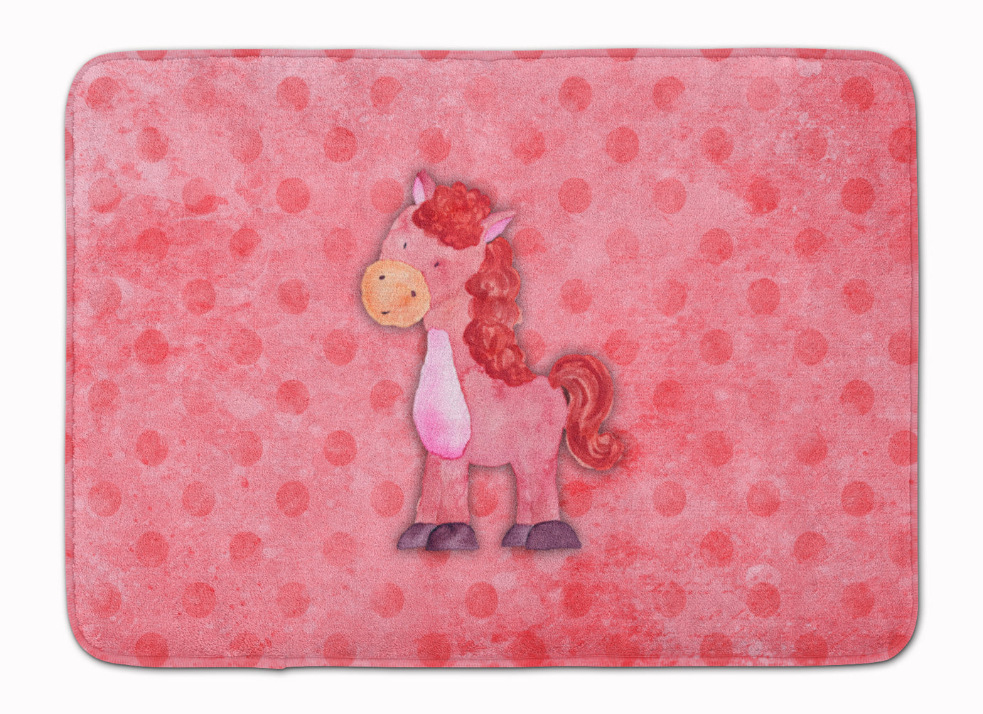 Polkadot Horse Watercolor Machine Washable Memory Foam Mat BB7379RUG - the-store.com