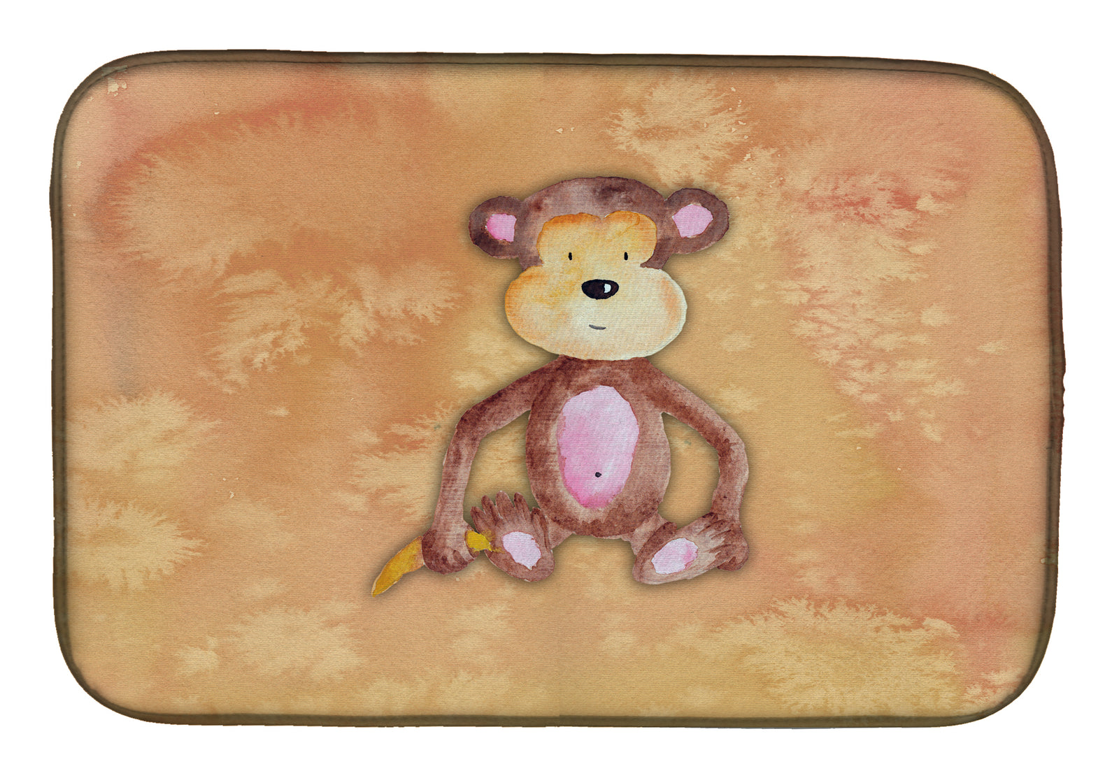 Monkey Watercolor Dish Drying Mat BB7380DDM  the-store.com.