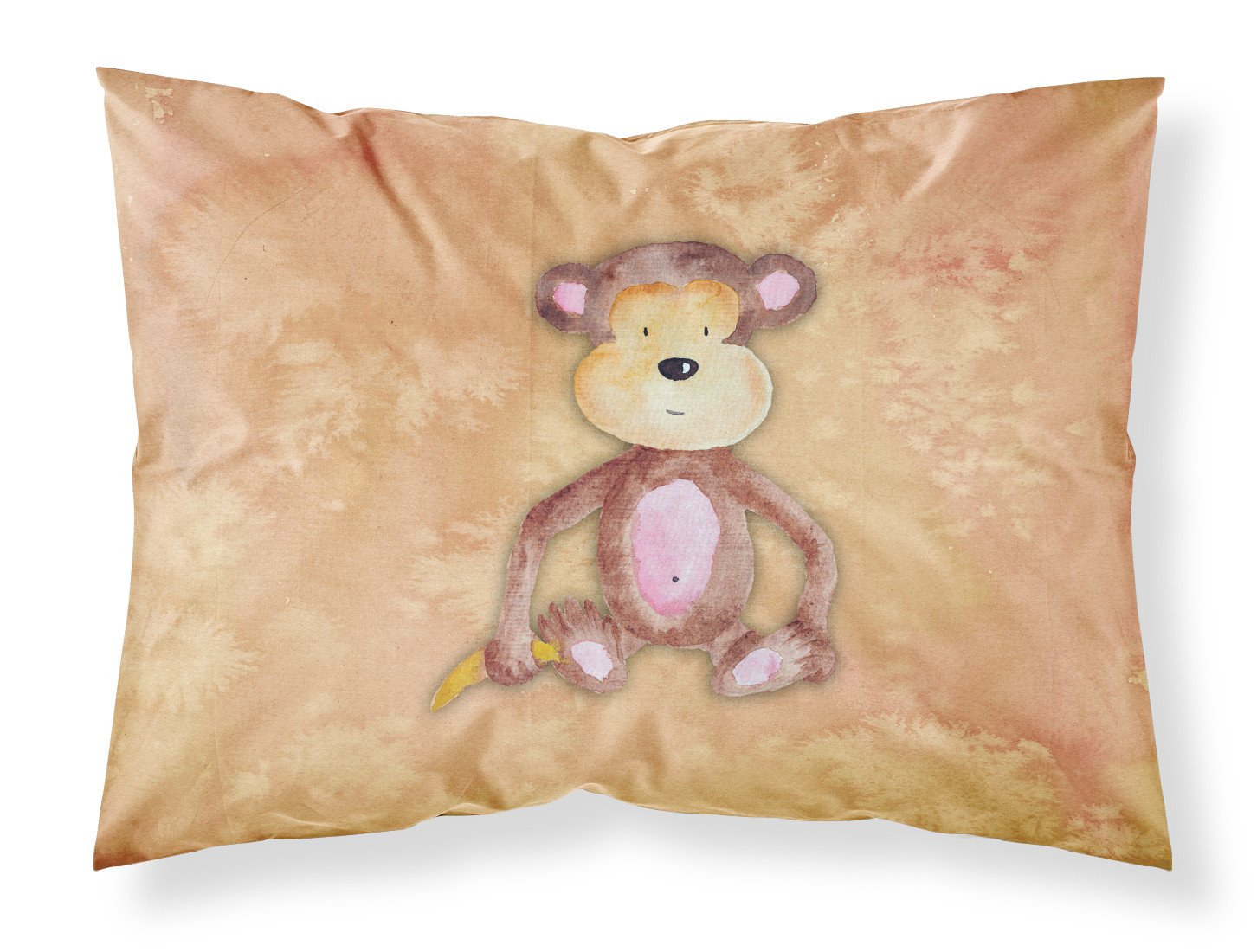 Monkey Watercolor Fabric Standard Pillowcase BB7380PILLOWCASE by Caroline's Treasures