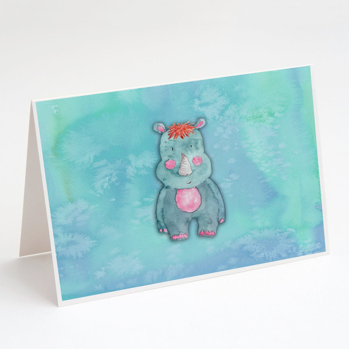 Buy this Rhinoceros Watercolor Greeting Cards and Envelopes Pack of 8