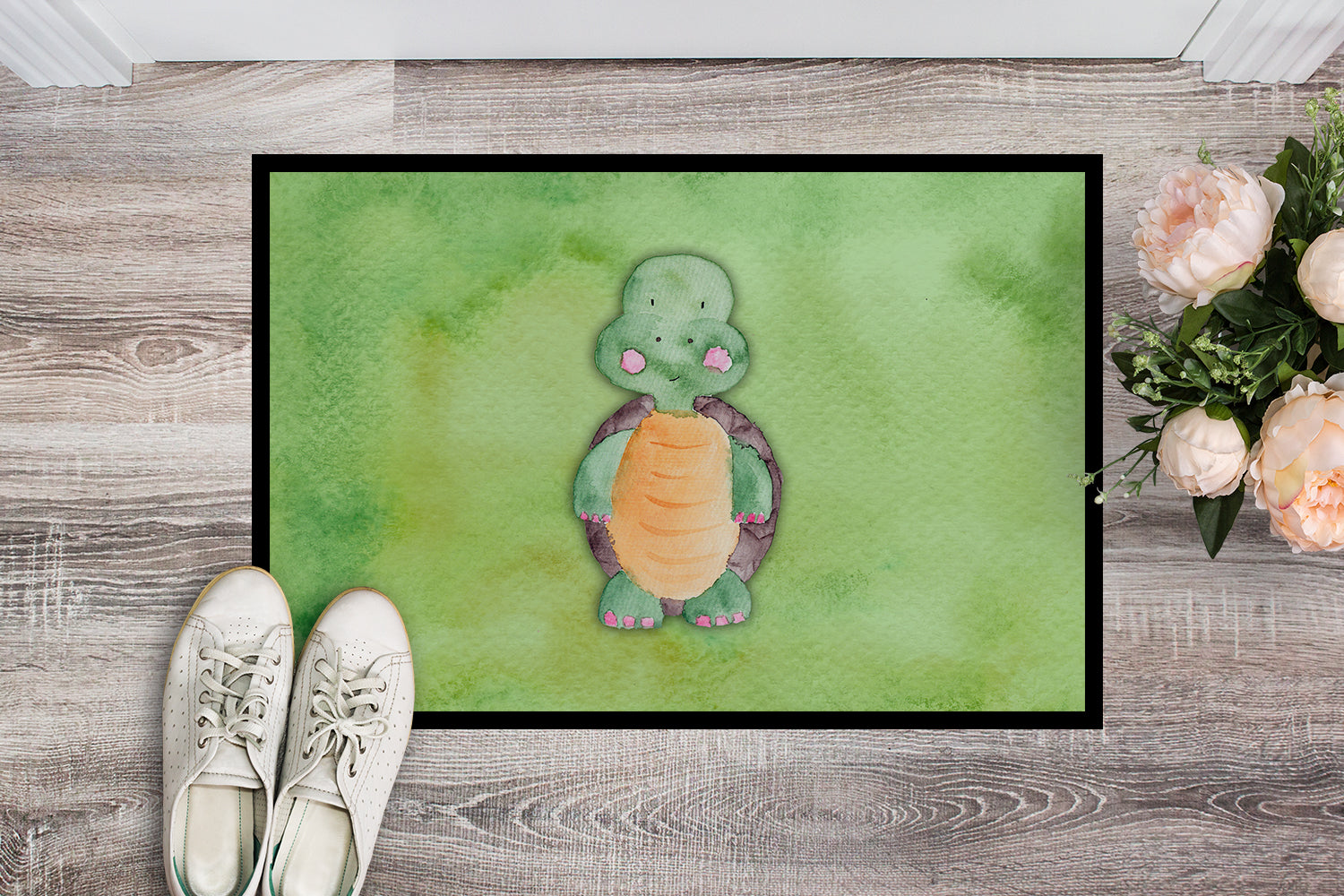 Turtle Watercolor Indoor or Outdoor Mat 18x27 BB7382MAT - the-store.com