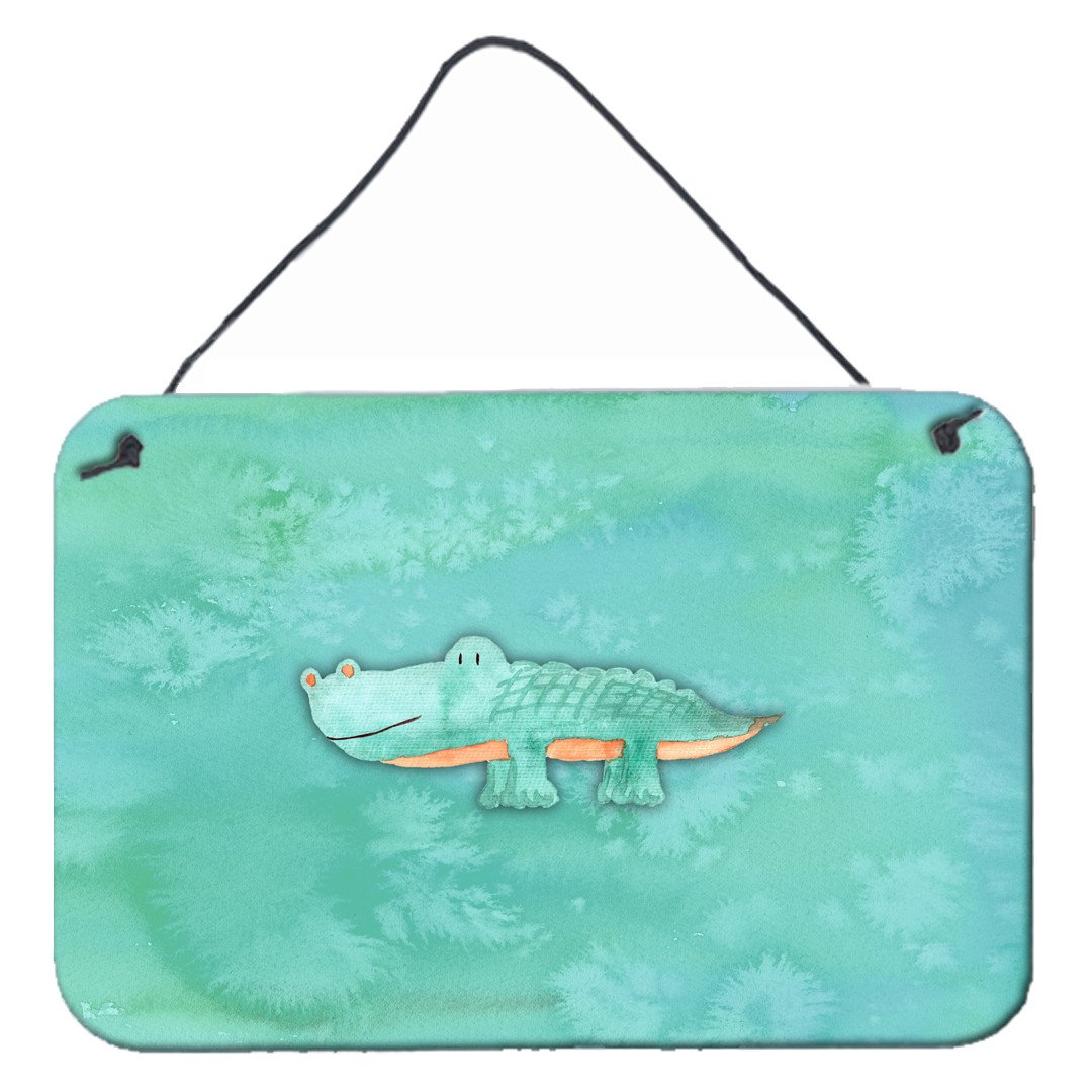 Alligator Watercolor Wall or Door Hanging Prints BB7385DS812 by Caroline's Treasures