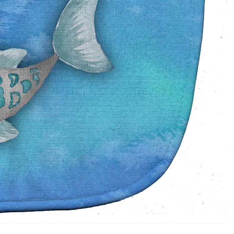 Blue Fish Watercolor Baby Bib BB7386BIB - the-store.com