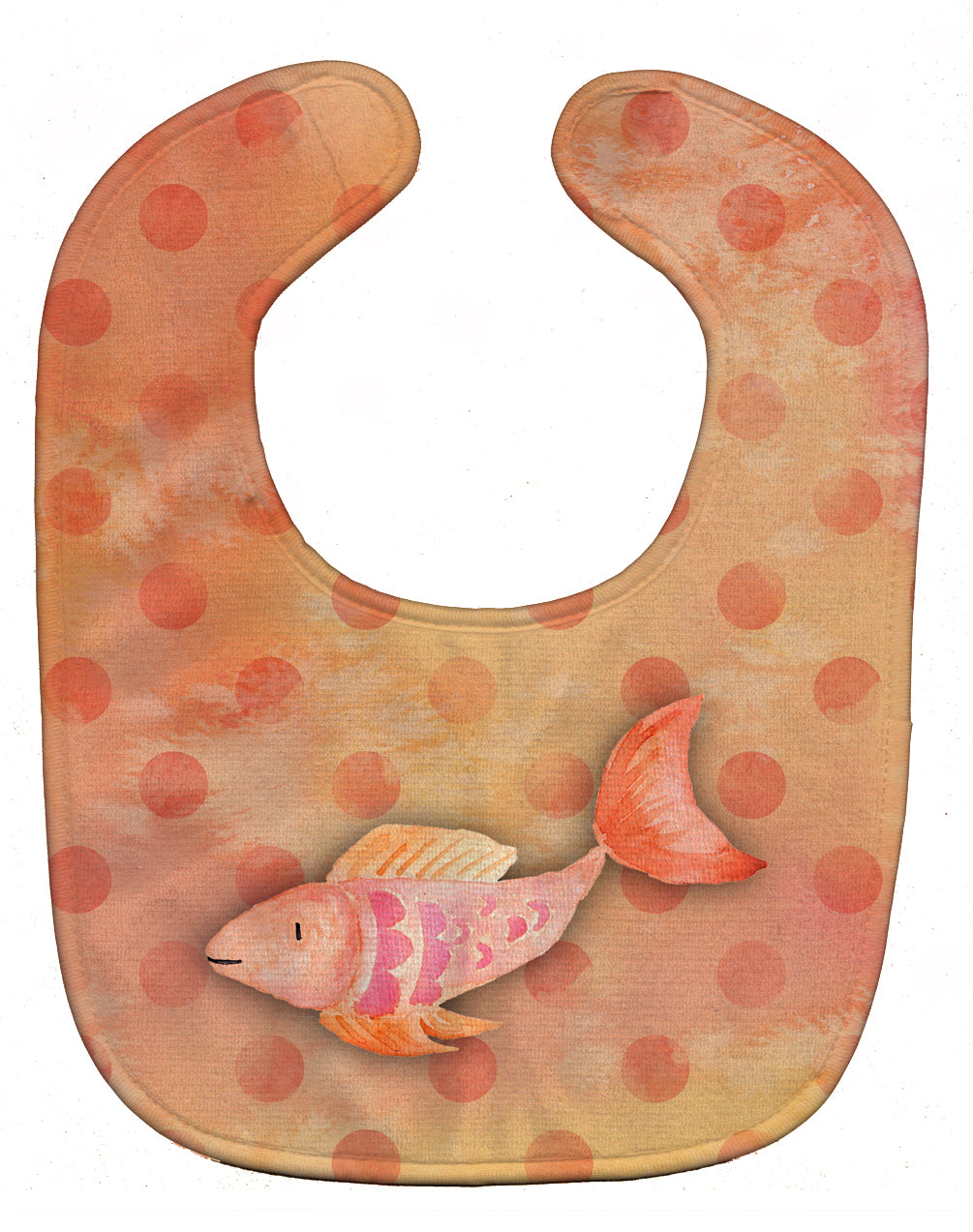 Orange Fish Watercolor Baby Bib BB7387BIB - the-store.com