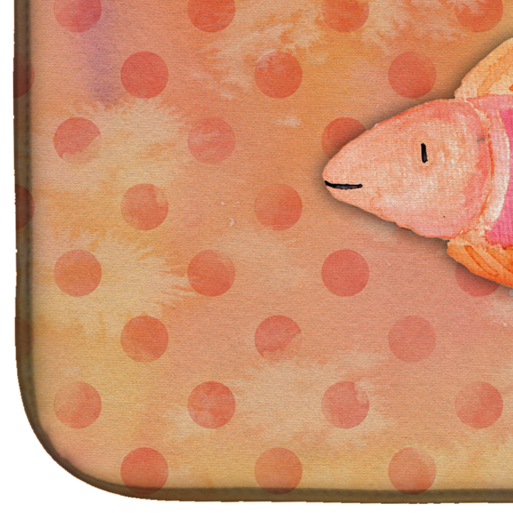 Orange Fish Watercolor Dish Drying Mat BB7387DDM  the-store.com.