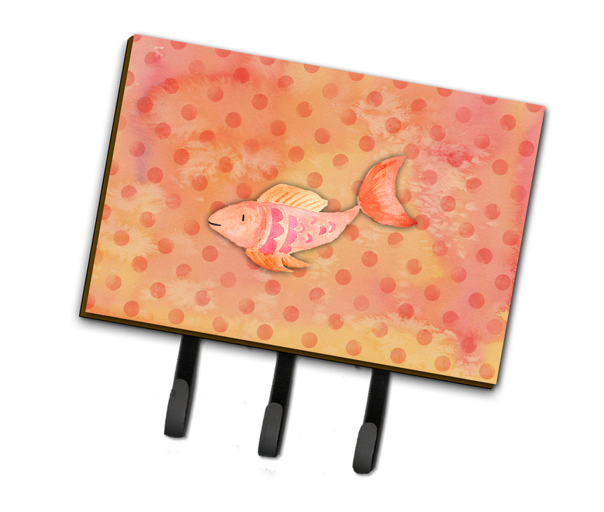 Orange Fish Watercolor Leash or Key Holder BB7387TH68  the-store.com.