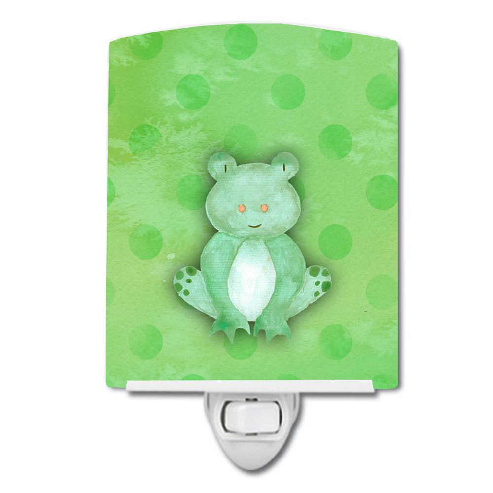 Polkadot Frog Watercolor Ceramic Night Light BB7388CNL - the-store.com