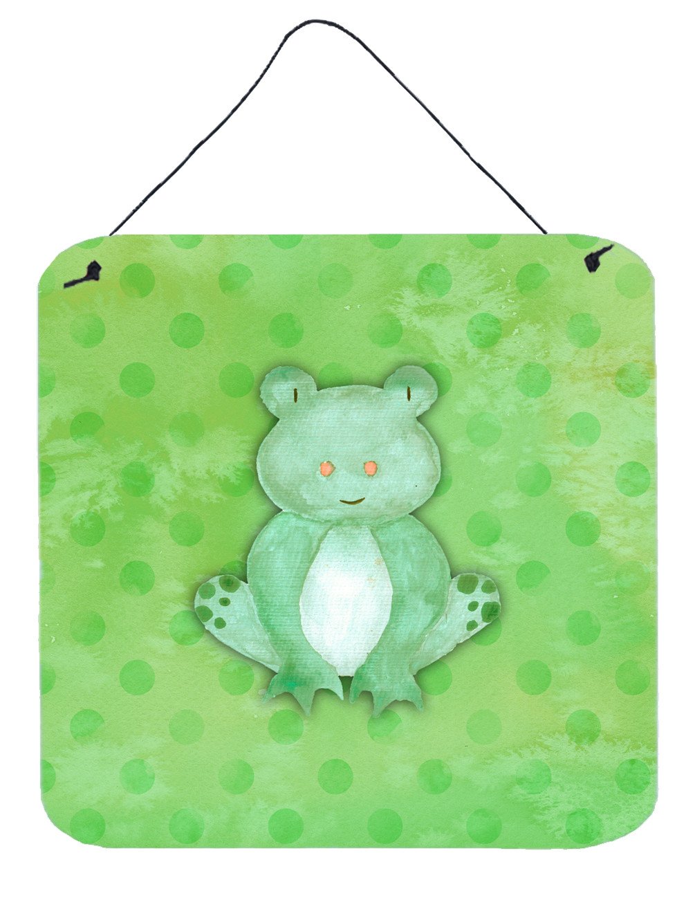 Polkadot Frog Watercolor Wall or Door Hanging Prints BB7388DS66 by Caroline's Treasures