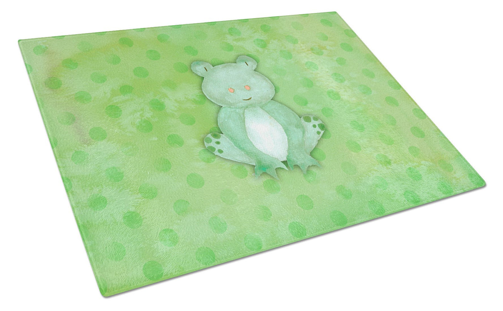 Polkadot Frog Watercolor Glass Cutting Board Large BB7388LCB by Caroline's Treasures