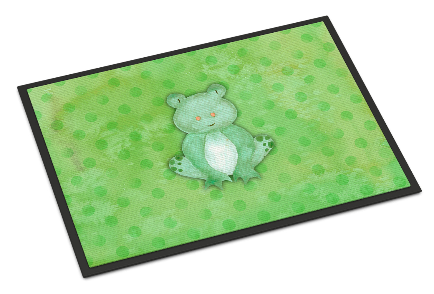 Polkadot Frog Watercolor Indoor or Outdoor Mat 18x27 BB7388MAT - the-store.com