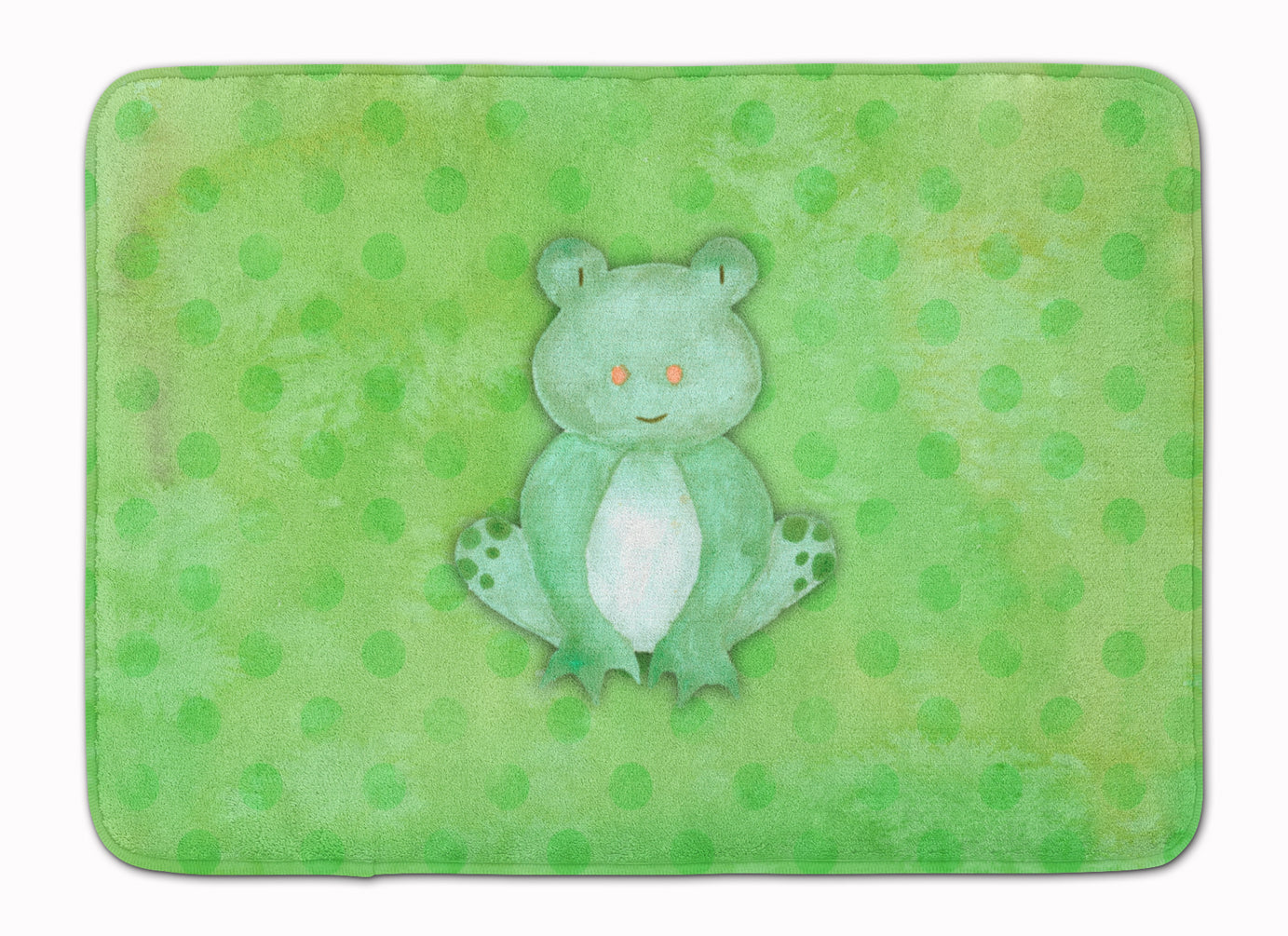 Polkadot Frog Watercolor Machine Washable Memory Foam Mat BB7388RUG - the-store.com