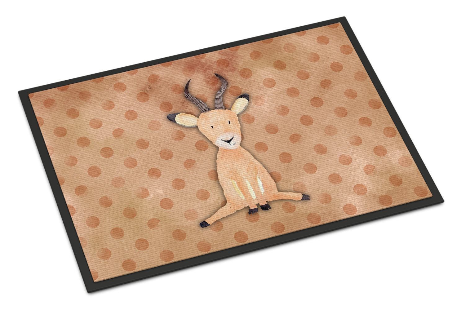 Polkadot Antelope Watercolor Indoor or Outdoor Mat 18x27 BB7391MAT - the-store.com