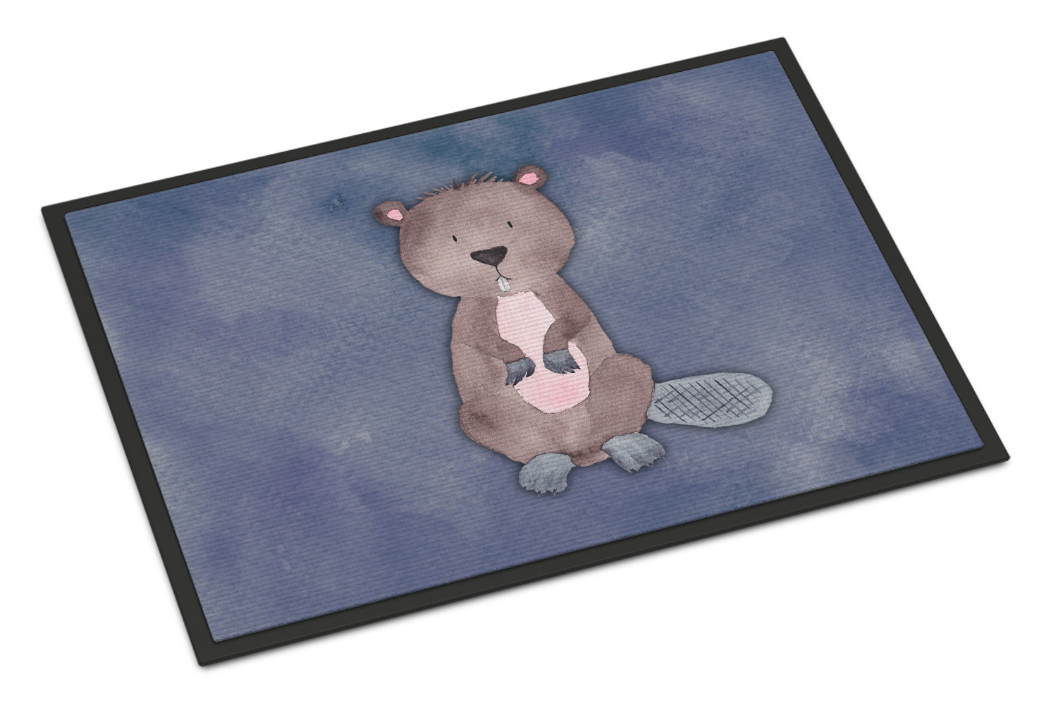 Beaver Watercolor Indoor or Outdoor Mat 18x27 BB7392MAT - the-store.com