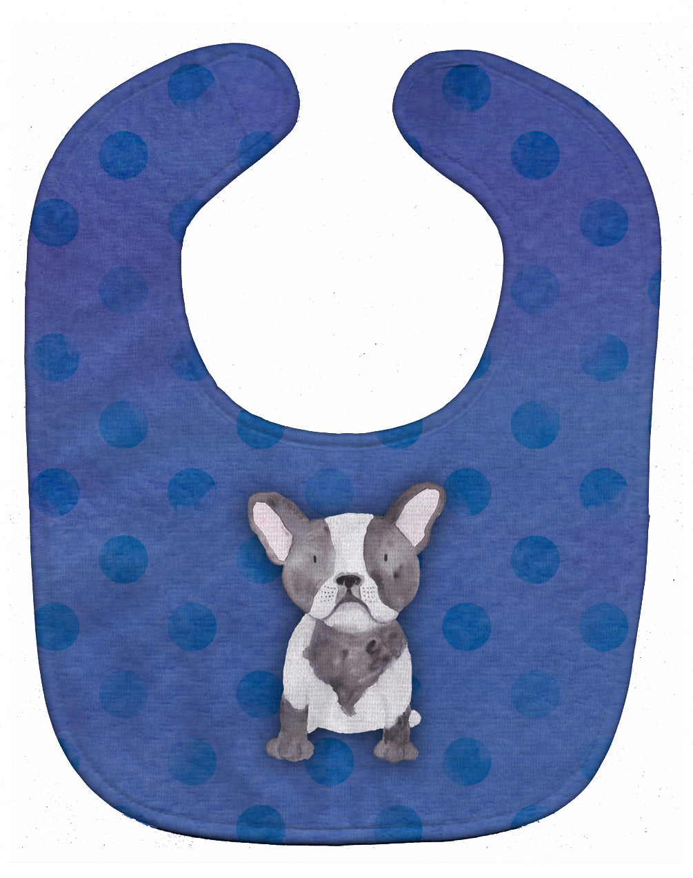 French Bulldog Polkadot Watercolor Baby Bib BB7394BIB - the-store.com