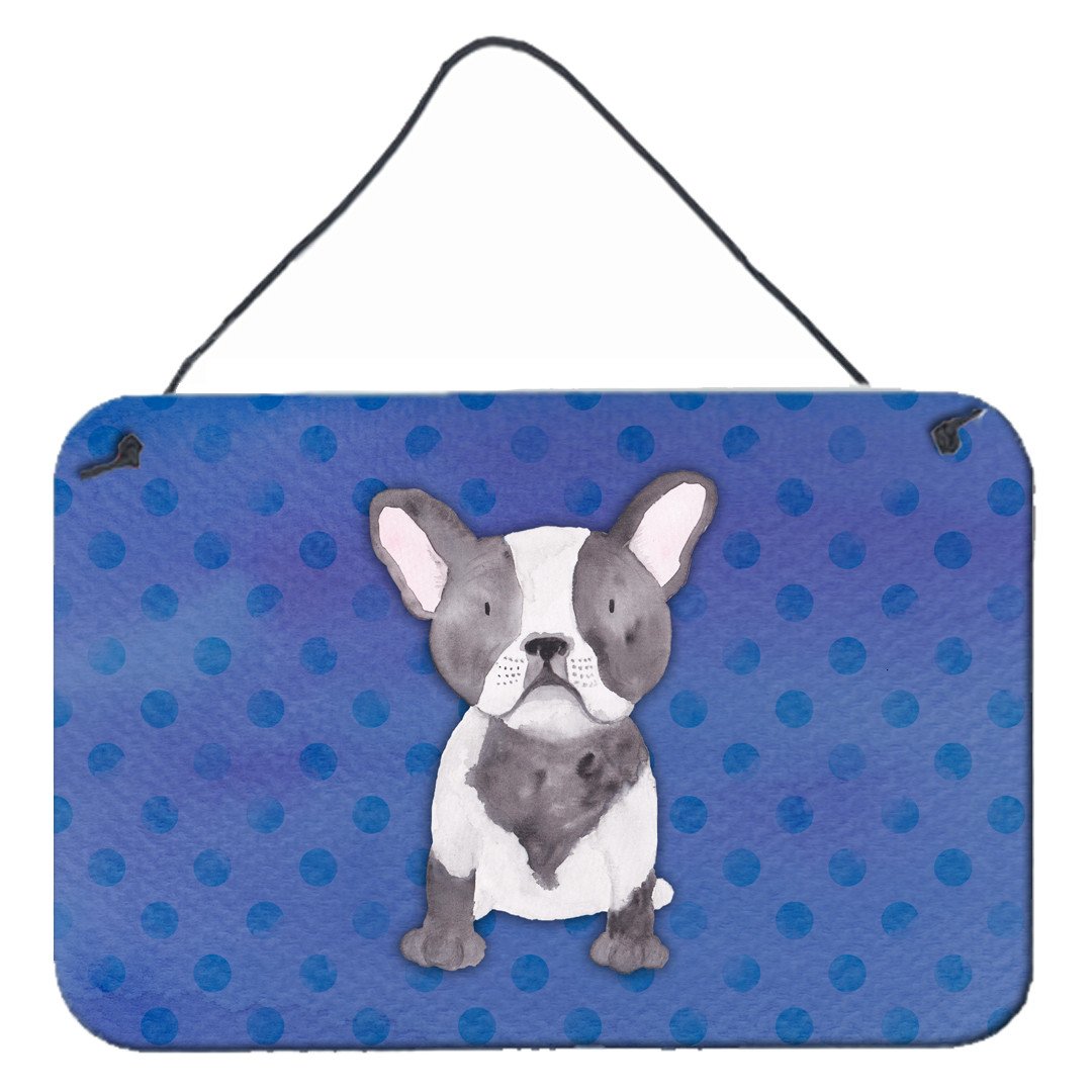 French Bulldog Polkadot Watercolor Wall or Door Hanging Prints BB7394DS812 by Caroline's Treasures