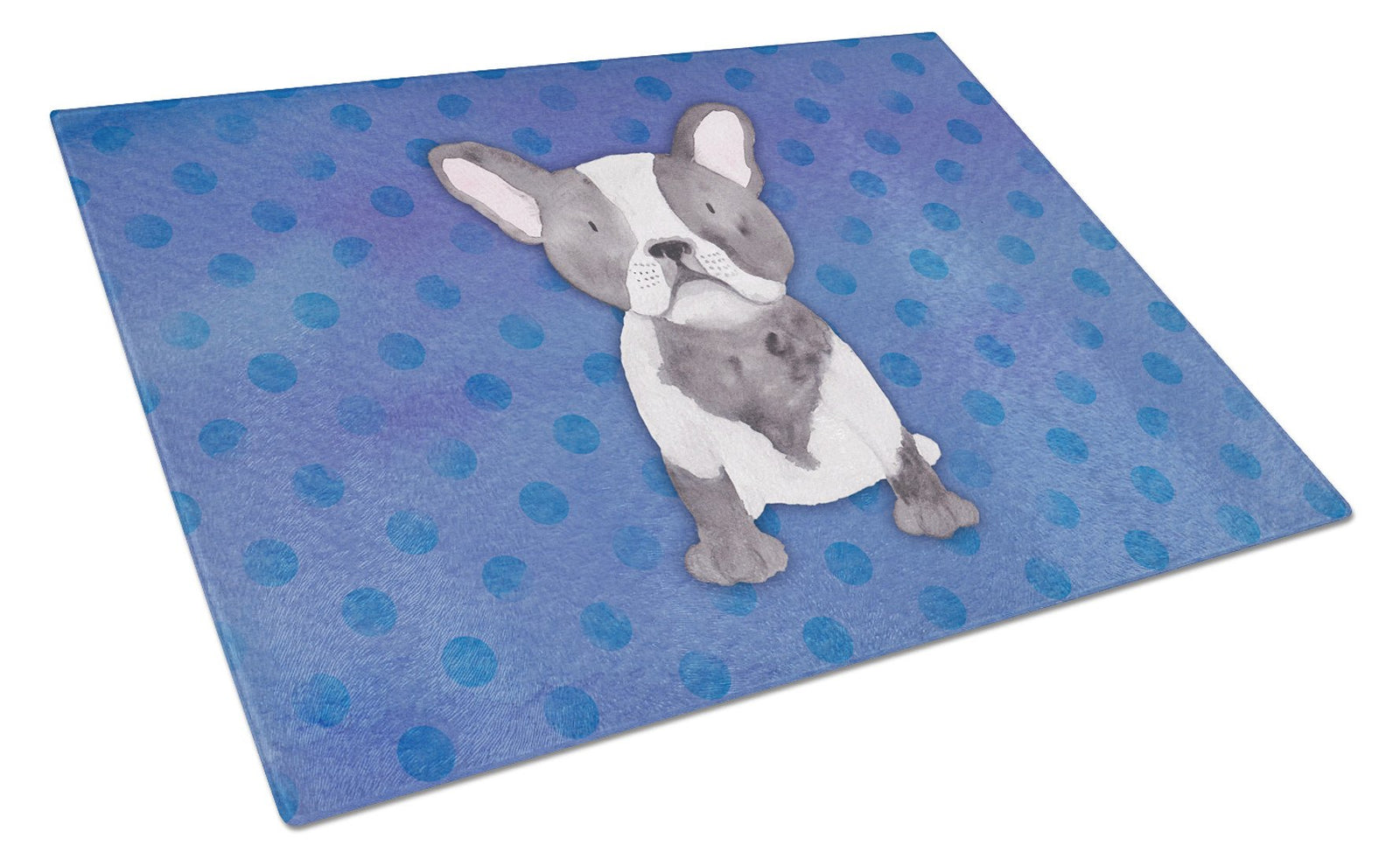 French Bulldog Polkadot Watercolor Glass Cutting Board Large BB7394LCB by Caroline's Treasures