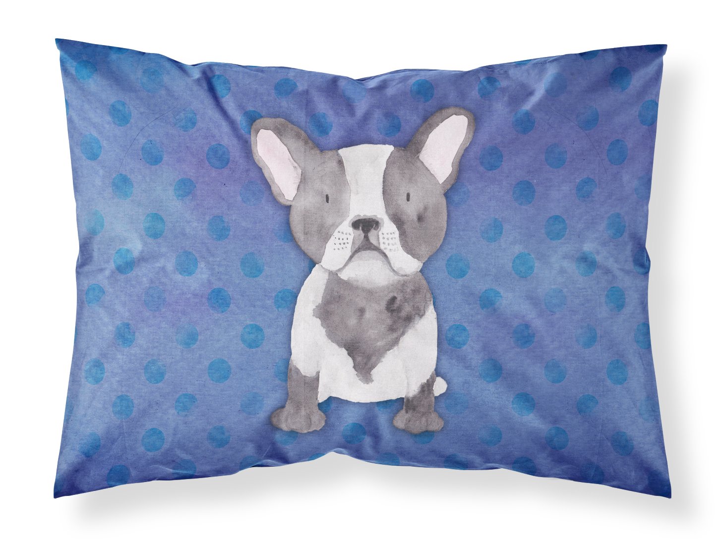 French Bulldog Polkadot Watercolor Fabric Standard Pillowcase BB7394PILLOWCASE by Caroline's Treasures