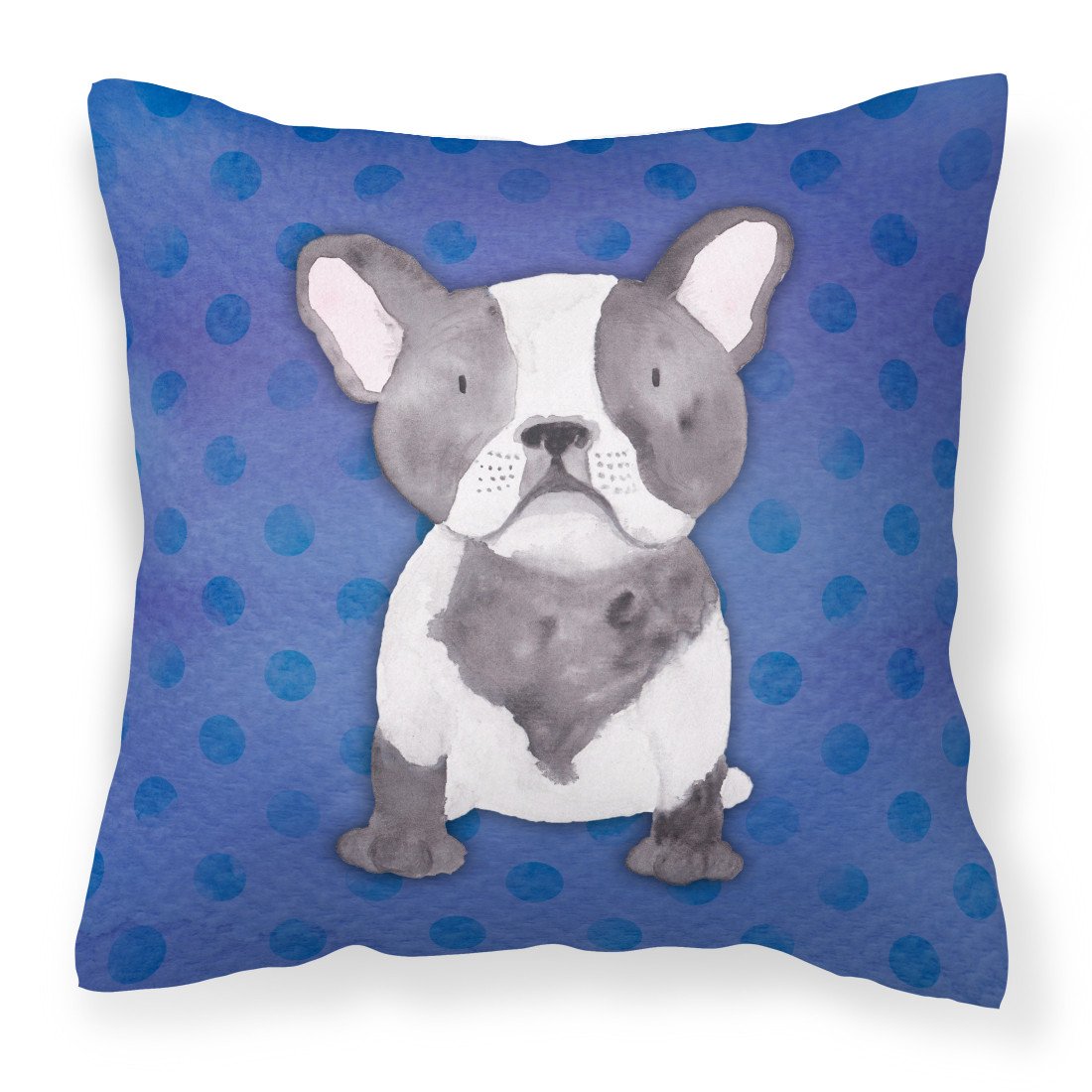 French Bulldog Polkadot Watercolor Fabric Decorative Pillow BB7394PW1818 by Caroline's Treasures