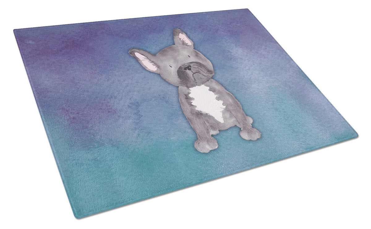 French Bulldog Watercolor Glass Cutting Board Large BB7395LCB by Caroline&#39;s Treasures