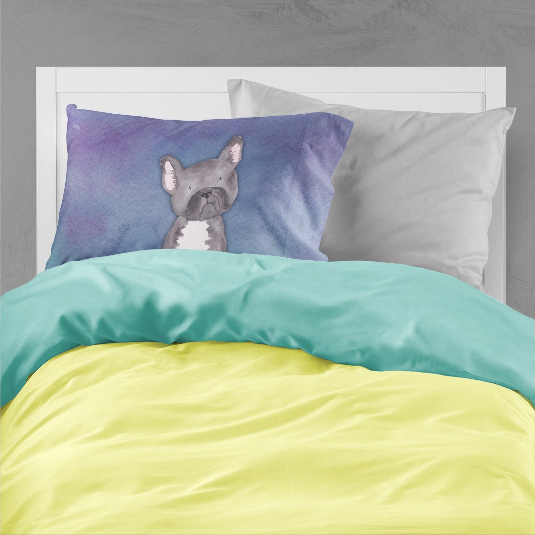 French Bulldog Watercolor Fabric Standard Pillowcase BB7395PILLOWCASE by Caroline's Treasures