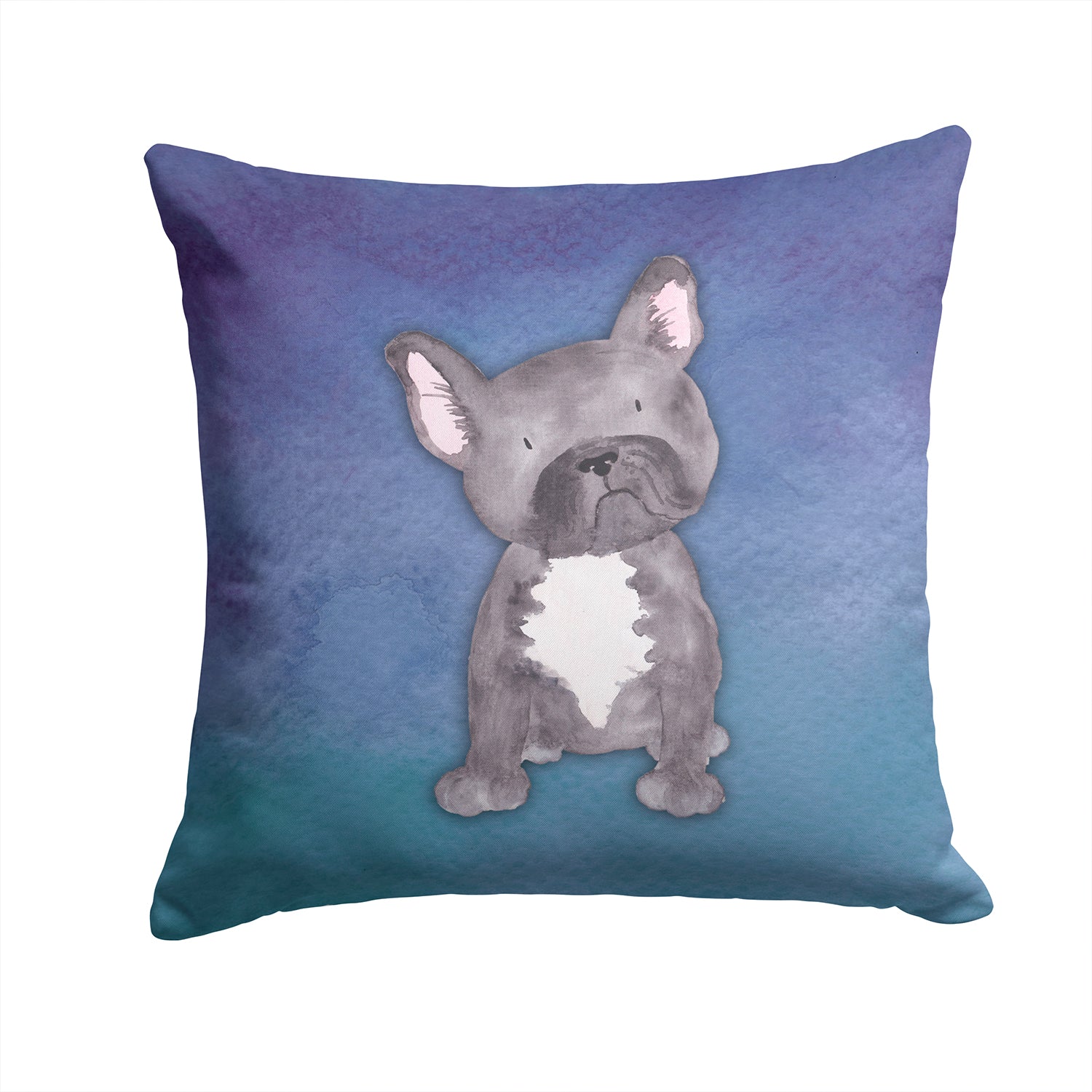 French Bulldog Watercolor Fabric Decorative Pillow BB7395PW1414 - the-store.com