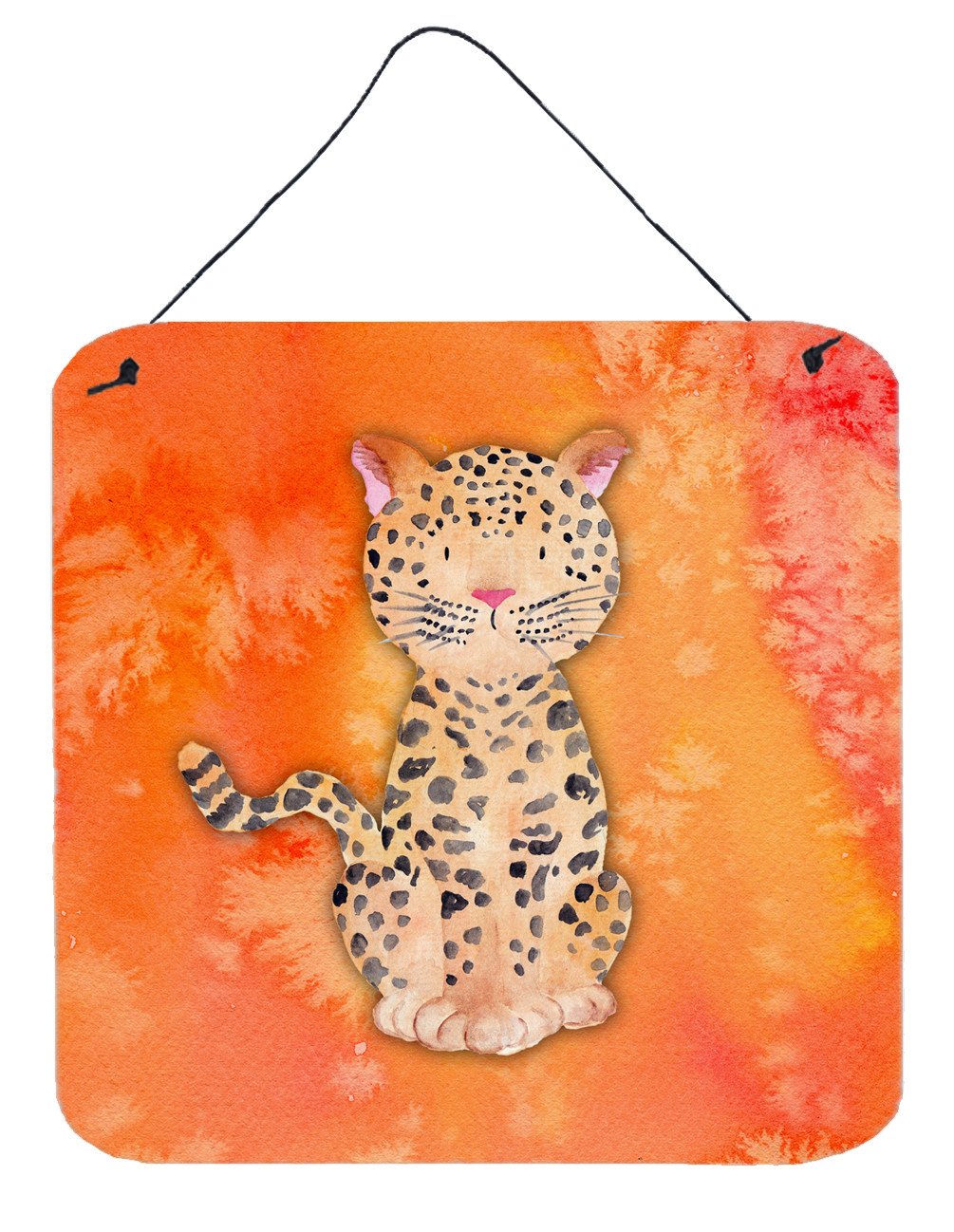 Leopard Watercolor Wall or Door Hanging Prints BB7396DS66 by Caroline's Treasures