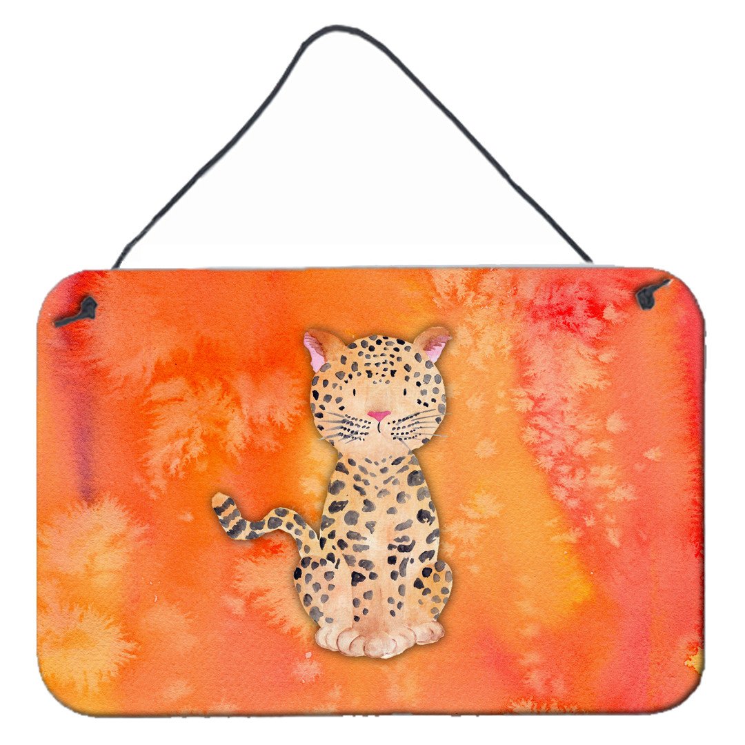 Leopard Watercolor Wall or Door Hanging Prints BB7396DS812 by Caroline&#39;s Treasures