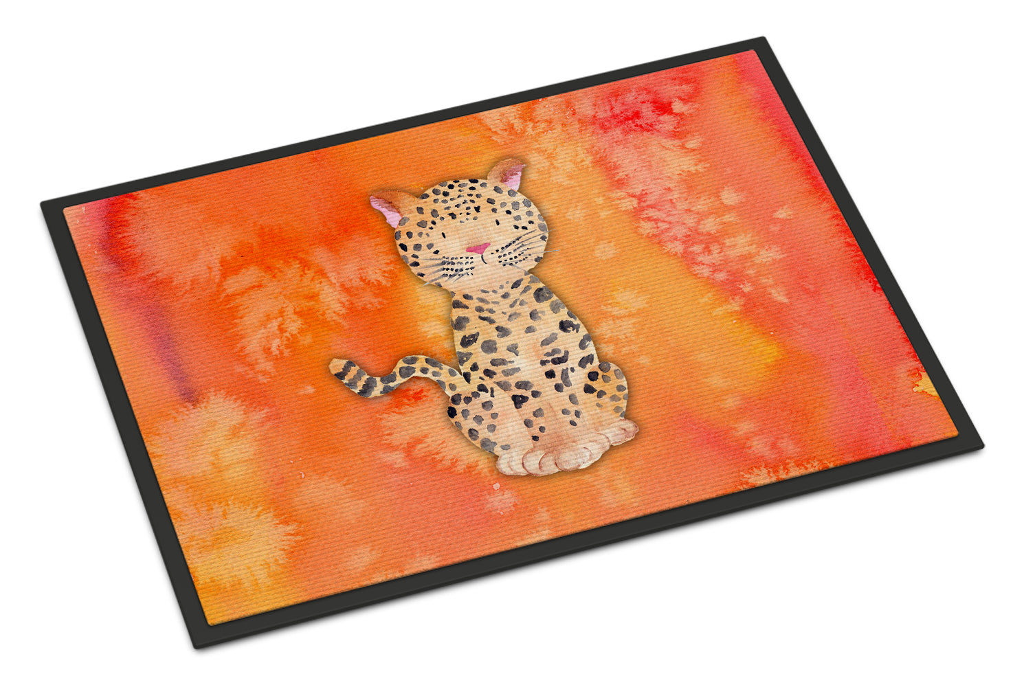 Leopard Watercolor Indoor or Outdoor Mat 18x27 BB7396MAT - the-store.com