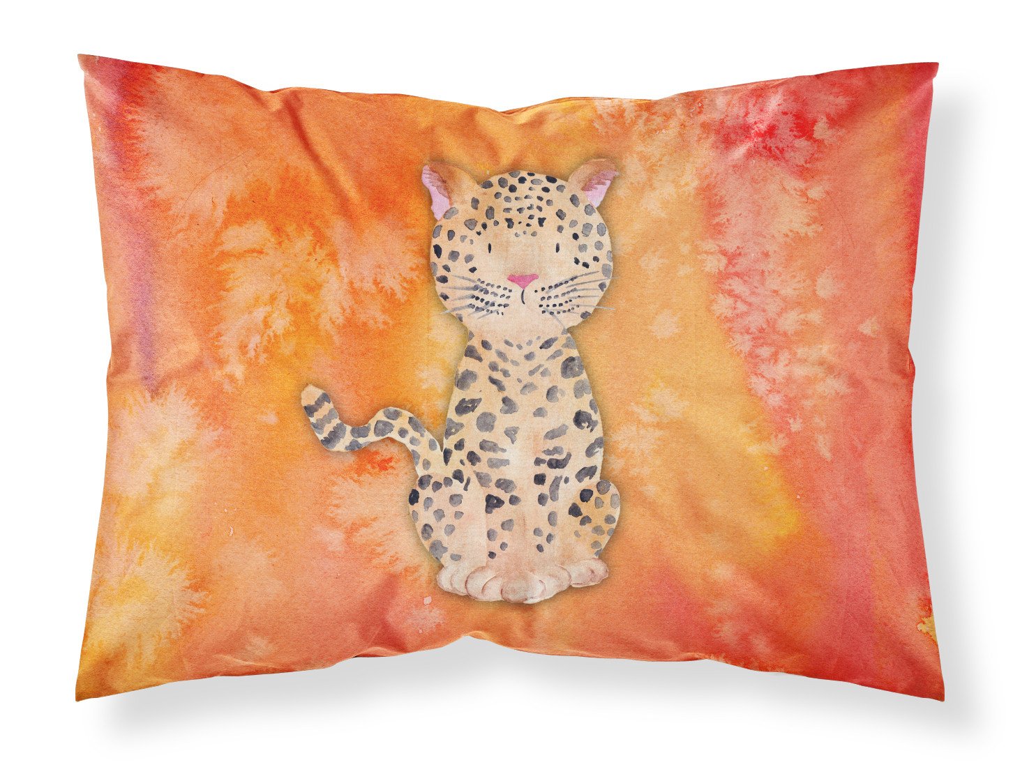 Leopard Watercolor Fabric Standard Pillowcase BB7396PILLOWCASE by Caroline's Treasures