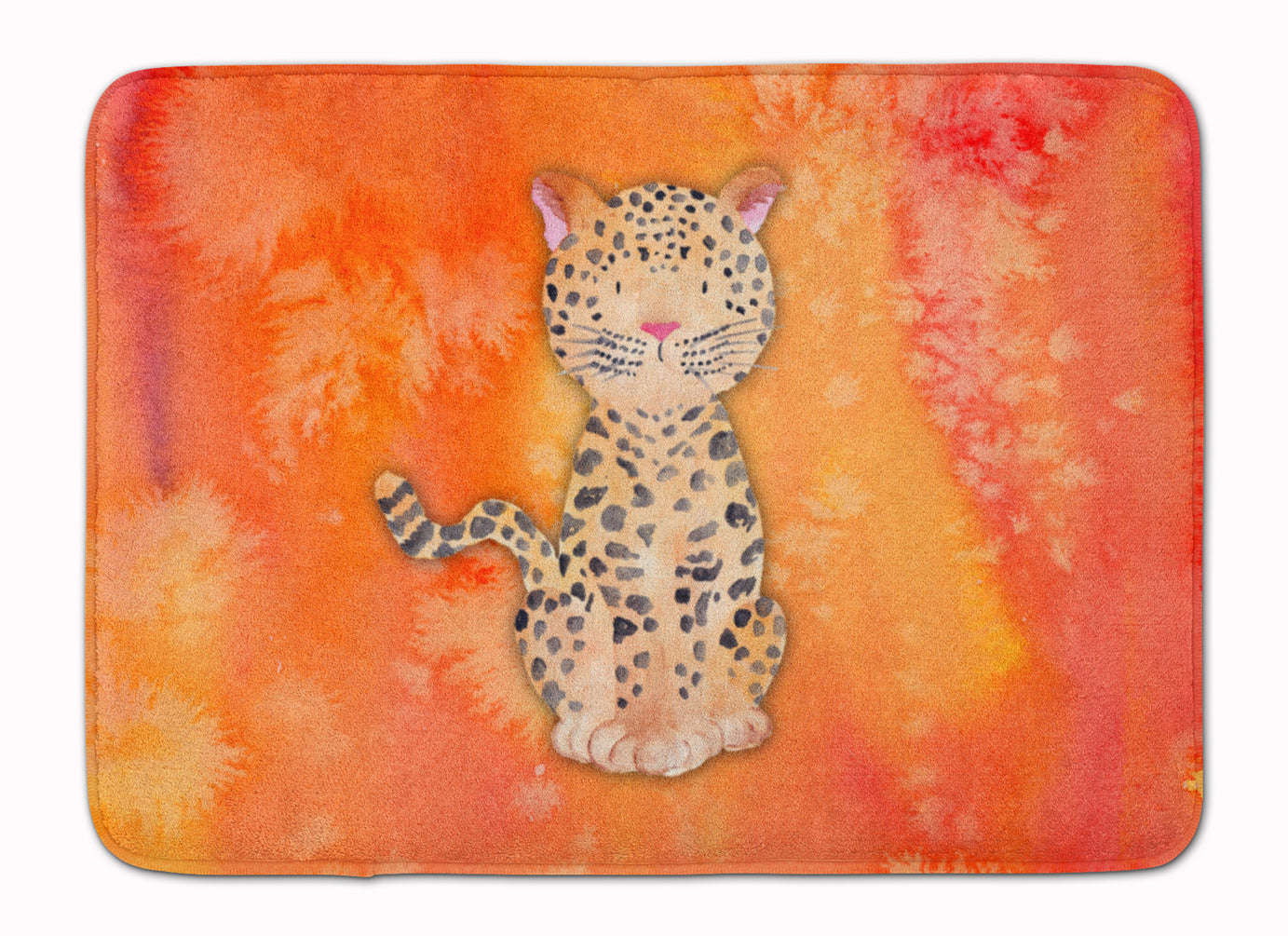 Leopard Watercolor Machine Washable Memory Foam Mat BB7396RUG - the-store.com