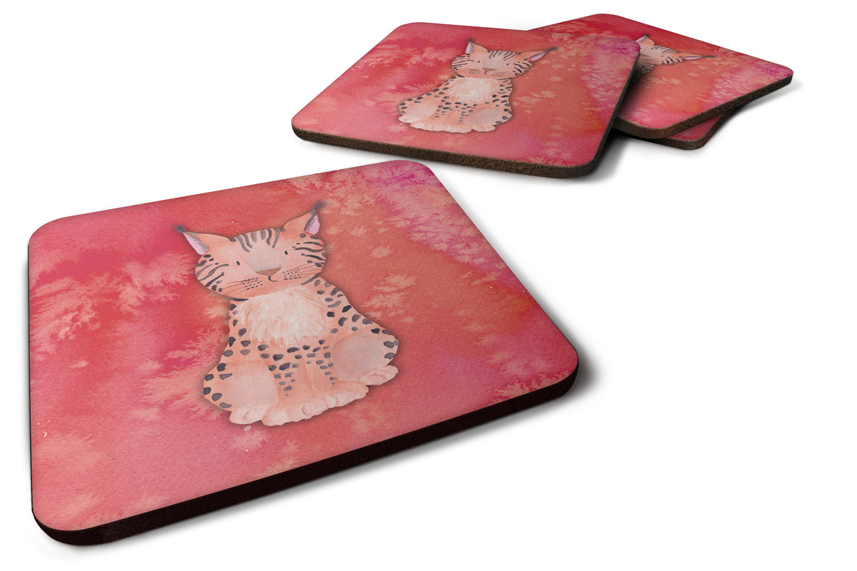 Lynx Watercolor Foam Coaster Set of 4 BB7397FC - the-store.com