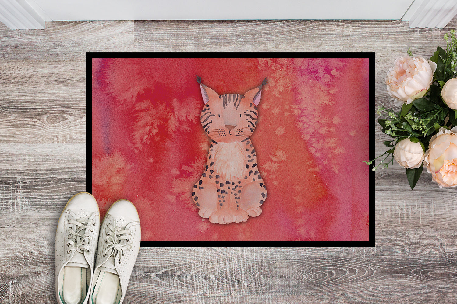 Lynx Watercolor Indoor or Outdoor Mat 18x27 BB7397MAT - the-store.com