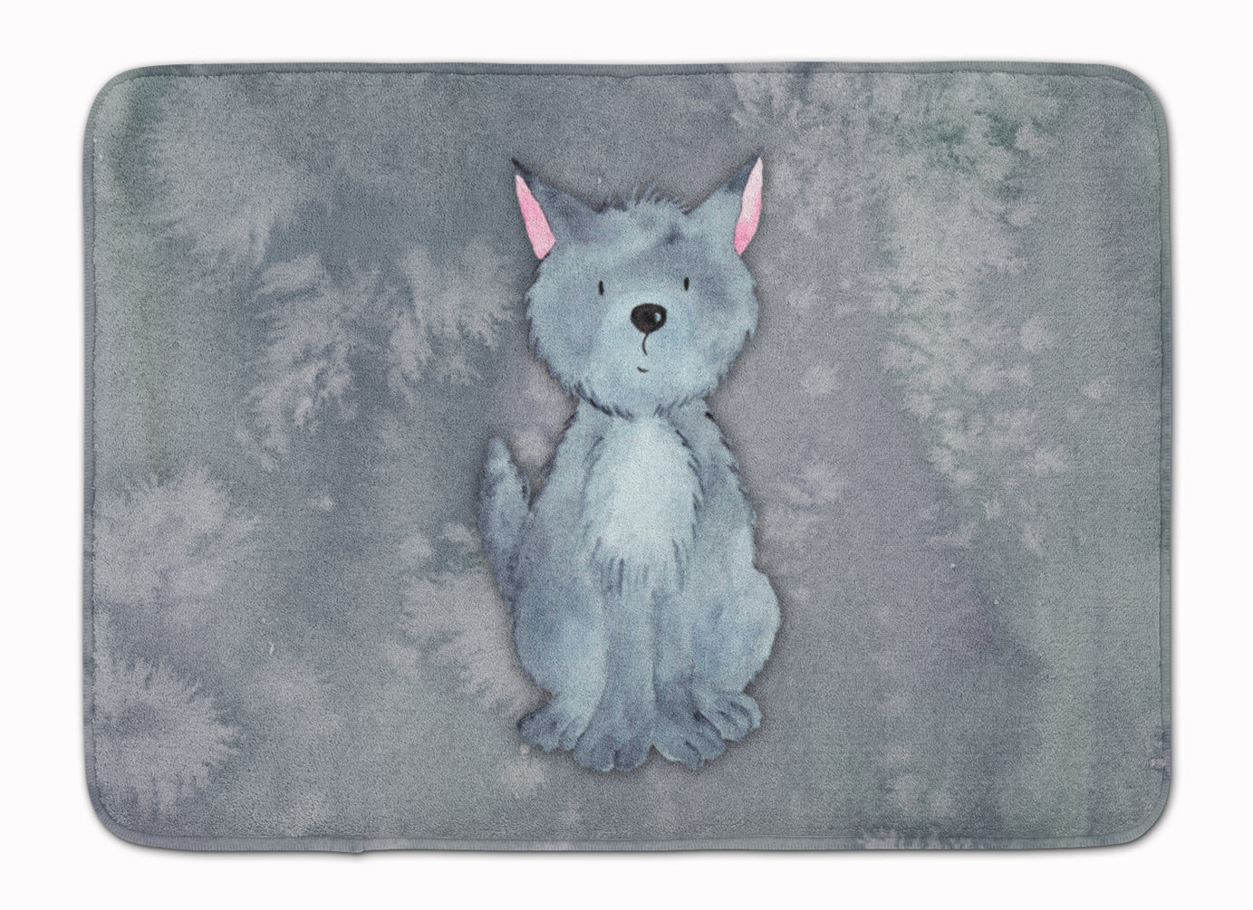 Wolf Watercolor Machine Washable Memory Foam Mat BB7398RUG - the-store.com