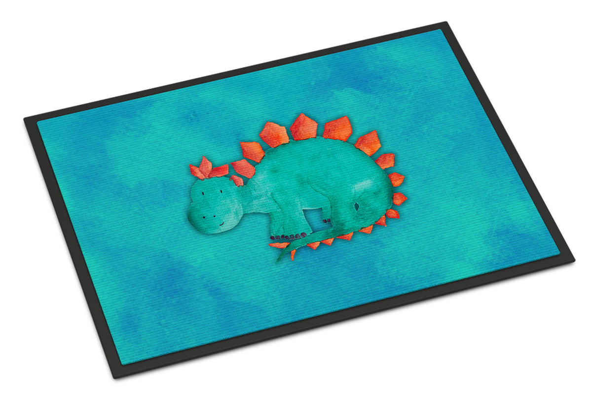 Stegosaurus Watercolor Indoor or Outdoor Mat 18x27 BB7399MAT - the-store.com