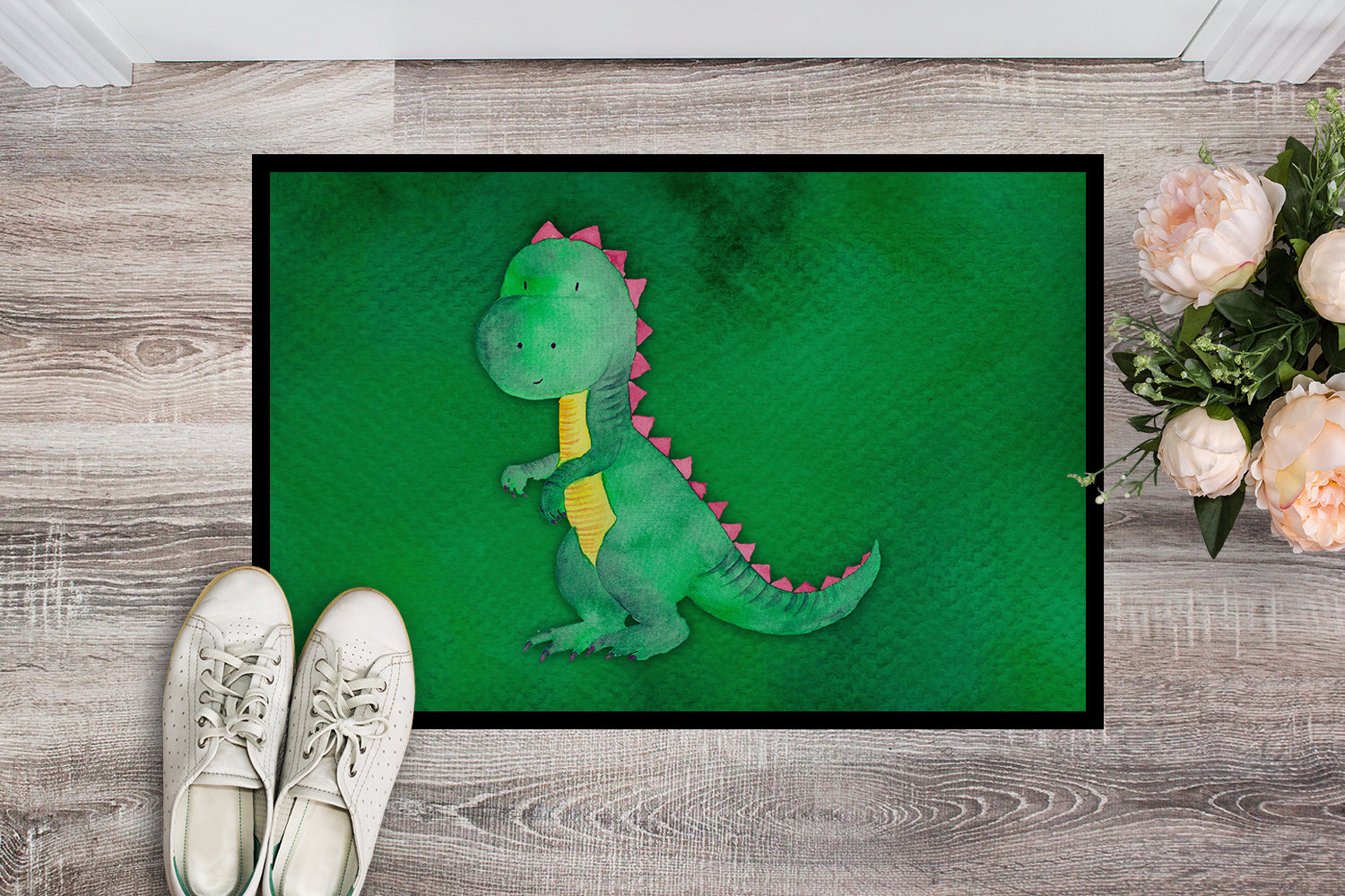 Tyrannosaurus Rex Watercolor Indoor or Outdoor Mat 18x27 BB7401MAT - the-store.com